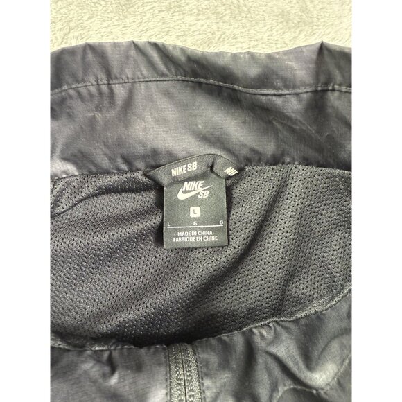 Nike SB Jacket Mens Large Black Half Zip Pullover Windbreaker Skate BV2577 010 - Picture 4 of 11